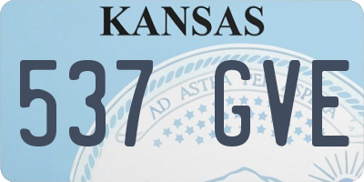 KS license plate 537GVE