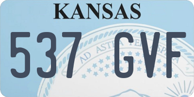 KS license plate 537GVF