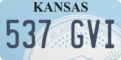 KS license plate 537GVI
