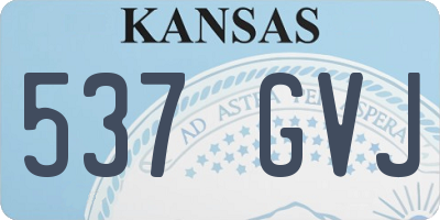 KS license plate 537GVJ