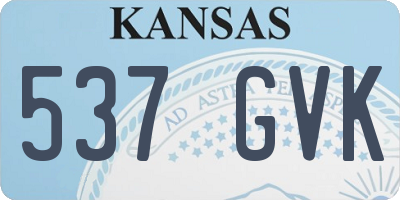 KS license plate 537GVK