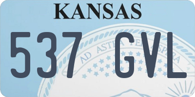 KS license plate 537GVL