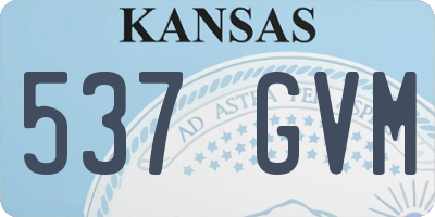 KS license plate 537GVM