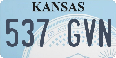 KS license plate 537GVN
