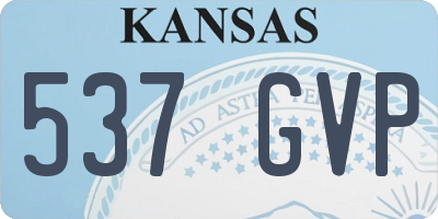 KS license plate 537GVP