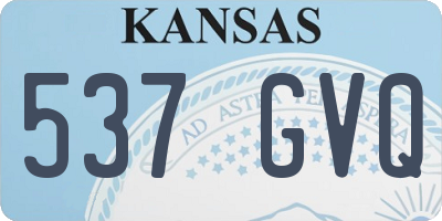 KS license plate 537GVQ