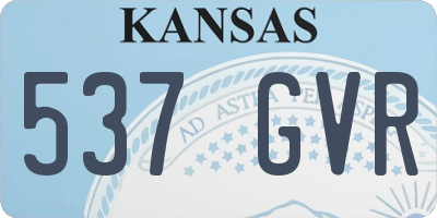 KS license plate 537GVR