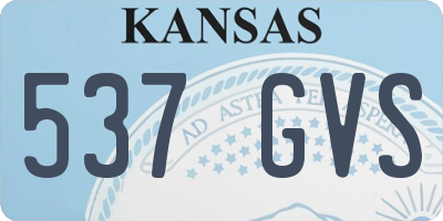 KS license plate 537GVS