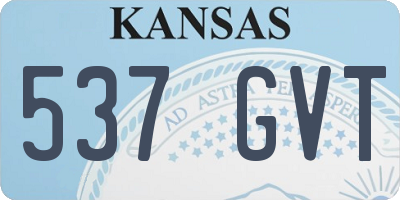 KS license plate 537GVT