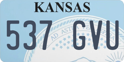 KS license plate 537GVU
