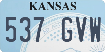 KS license plate 537GVW
