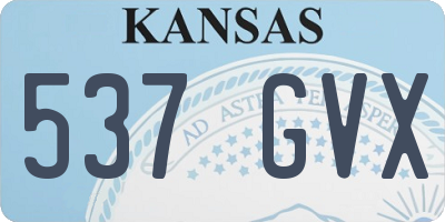 KS license plate 537GVX