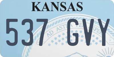 KS license plate 537GVY