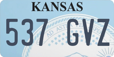 KS license plate 537GVZ