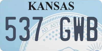 KS license plate 537GWB