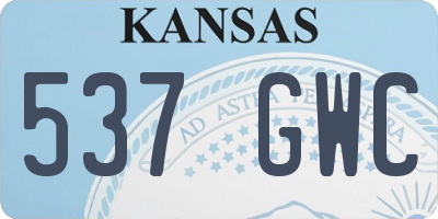 KS license plate 537GWC