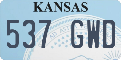 KS license plate 537GWD