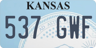 KS license plate 537GWF