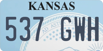 KS license plate 537GWH