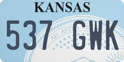 KS license plate 537GWK