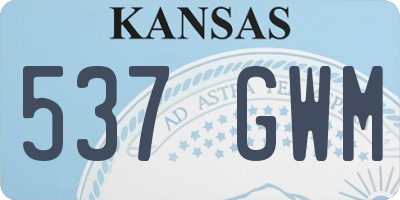 KS license plate 537GWM