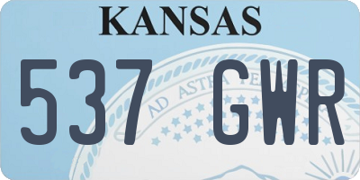 KS license plate 537GWR