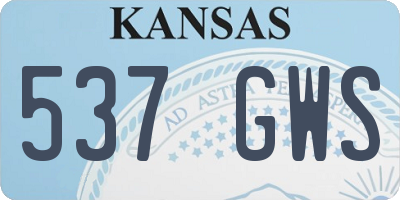KS license plate 537GWS