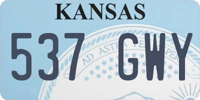 KS license plate 537GWY