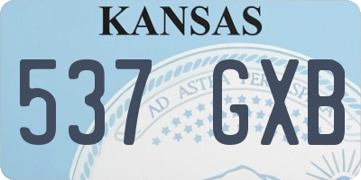 KS license plate 537GXB