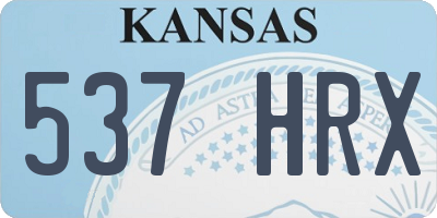KS license plate 537HRX