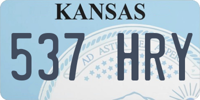 KS license plate 537HRY