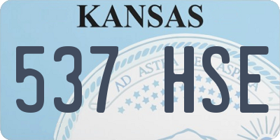 KS license plate 537HSE