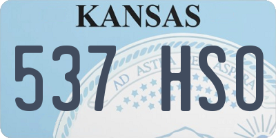 KS license plate 537HSO