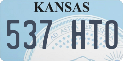 KS license plate 537HTO