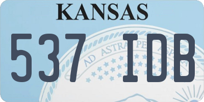 KS license plate 537IDB