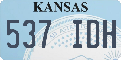 KS license plate 537IDH