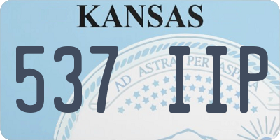 KS license plate 537IIP