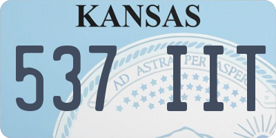 KS license plate 537IIT