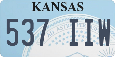 KS license plate 537IIW