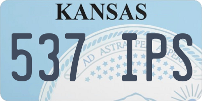 KS license plate 537IPS