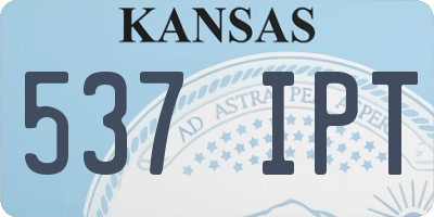 KS license plate 537IPT
