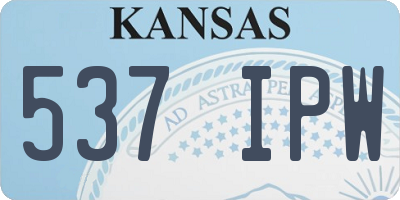 KS license plate 537IPW