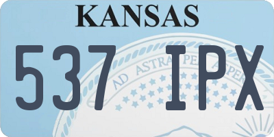 KS license plate 537IPX