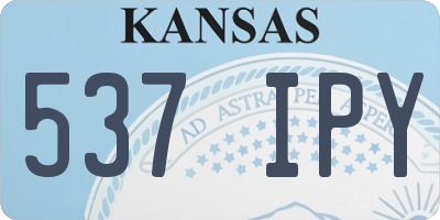 KS license plate 537IPY