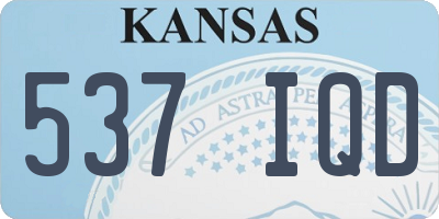 KS license plate 537IQD