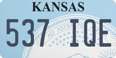 KS license plate 537IQE