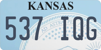 KS license plate 537IQG