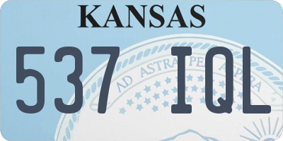 KS license plate 537IQL