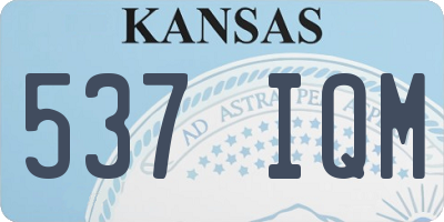 KS license plate 537IQM