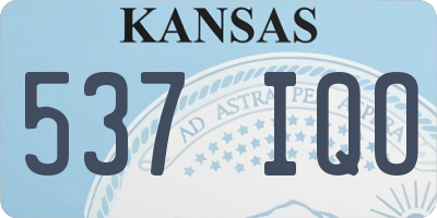 KS license plate 537IQO